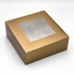 Boîte Dorée Fenêtre Transparente
