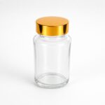 Bocal Verre Couvercle Doré