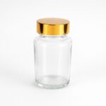 Bocal Verre Couvercle Doré – Image 2