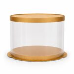 Boîte Ronde Transparente Dorée – Image 2