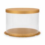 Boîte Ronde Transparente Dorée – Image 3