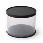 Boîte Ronde Transparente Noire