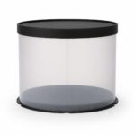 Boîte Ronde Transparente Noire – Image 2