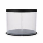Boîte Ronde Transparente Noire – Image 3