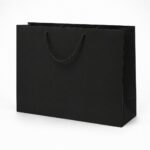 SAC SHOPPING LUXE NOIR AVEC RUBAN 40X28X12CM /1 Pcs