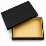 PLATEAU COFFRET NOIR/DOREE 18X18CM /5 Pcs